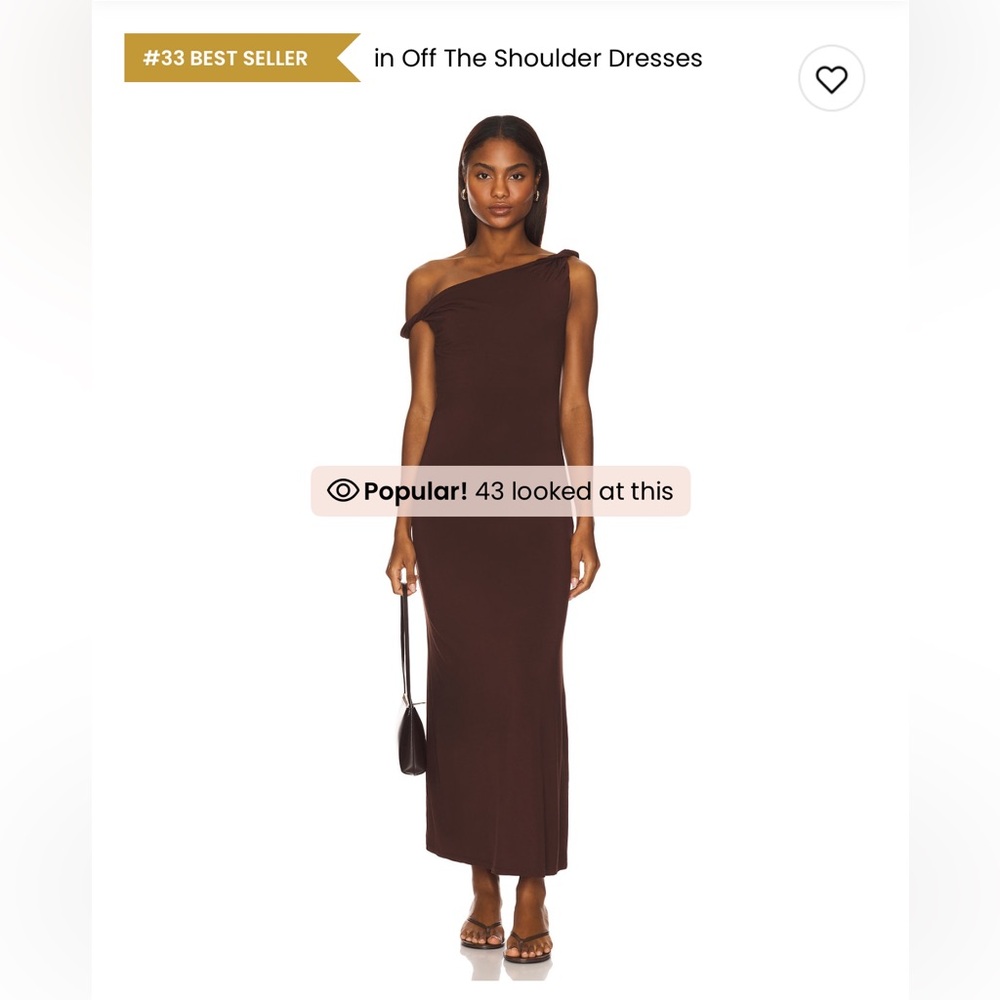 Nia asymmetrical Brown Dress